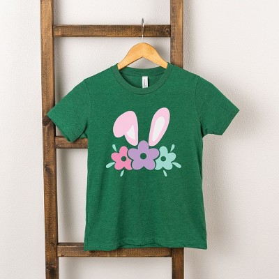 The Juniper Shop Bunny Ears With Flowers Youth Short Sleeve Tee