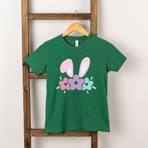 The Juniper Shop Bunny Ears With Flowers Youth Short Sleeve Tee - 1 of 2
