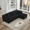 106" L-Shaped Cloud Sectional Couch with Right Chaise,Modern Modular Corduroy Sofa for Living Room,Deep Sectional Sofa for Bedroom-Coolbibila - 2 of 4