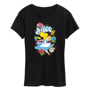 Women's - Disney - Alice in Wonderland Short Sleeve Graphic T-Shirt - 1 of 4