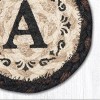 Earth Rugs Monogram Braided Jute Coaster – Rustic Farmhouse Style, 5"x5" Hand Stenciled Personalized Design - 3 of 4