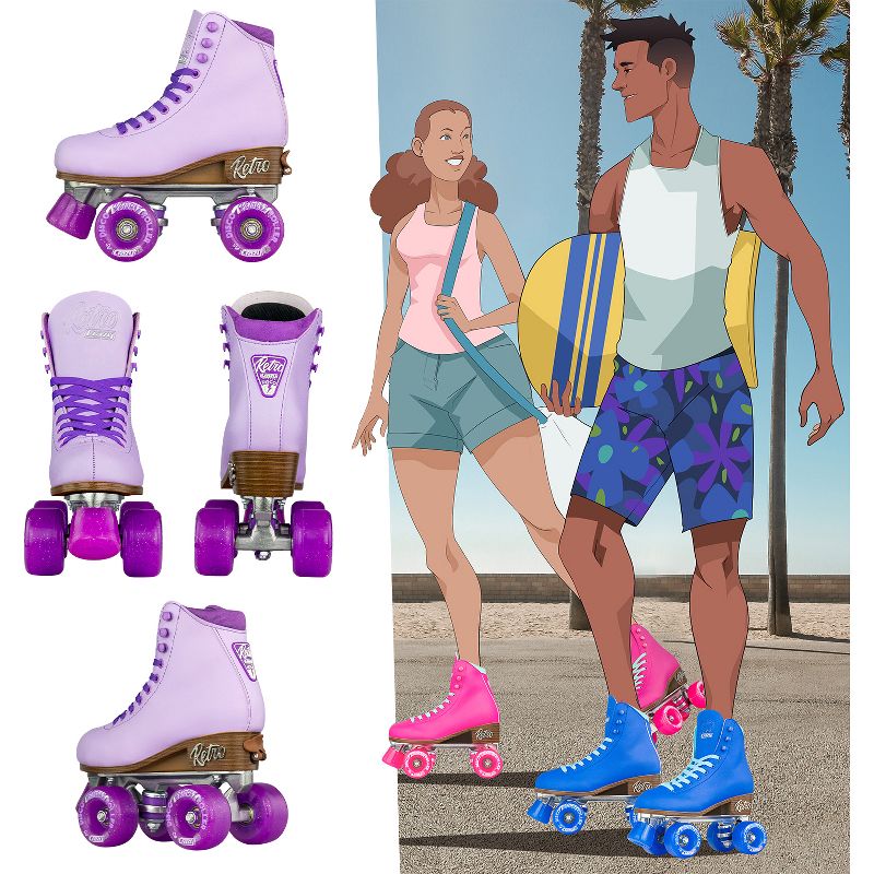 Crazy Skates Retro Adjustable Roller Skates - Adjusts To Fit 4 Sizes, 4 of 6