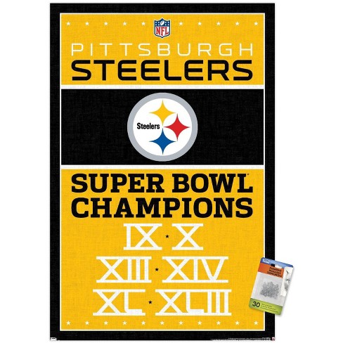 Trends International NFL Pittsburgh Steelers - Drip Helmet 20 Wall Poster,  22.375 x 34, Poster & Clip Bundle