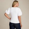 Lands' End Women's Drapey Rib Puff Sleeve Scoop Neck Top - 2 of 4