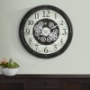 GlasFlength Wall Clocks Non Ticking Clock Digital Wall Clock Silent Simple Decorative Wall Clocks for Living Room, Brown, 30"*3.25"*30" - 2 of 4