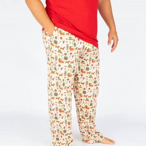 Gender Neutral Holiday Vintage Christmas Bamboo Relaxed Unisex Lounge Pants - EMERSON AND FRIENDS - 1 of 2