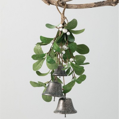 Sullivans 13.5" Artificial Christmas Mistletoe Swag, Green