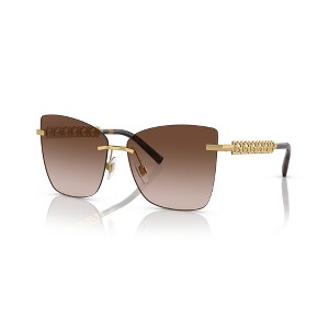 Dolce & Gabbana DG 2289 02/13 Womens Butterfly Sunglasses Gold 59mm - 1 of 3