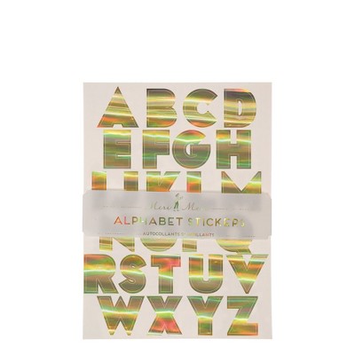 Meri Meri Gold Holographic Alphabet Stickers