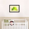 21" x 15" Green Triceratops Animals Framed Art Print - Wynwood Studio: Modern Decor, Digital Artwork, Black Plastic Frame, Wire Mount - 3 of 4