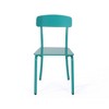 SKRAN Outdoor Metal Dining Set of 3,Iron Bistro Set,Includes Two Chairs and One Table For Patio, Garden and Indoor, Matte Teal - 4 of 4