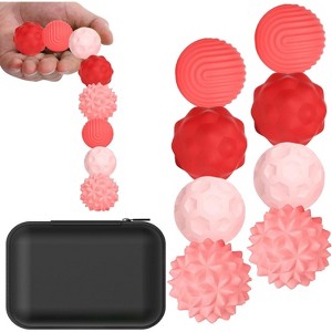 Portable Silicone Stress Balls 4-Pack, Sensory Fidget Toys for Calming, Ideal for Travel, Anxiety Relief - 1 of 4