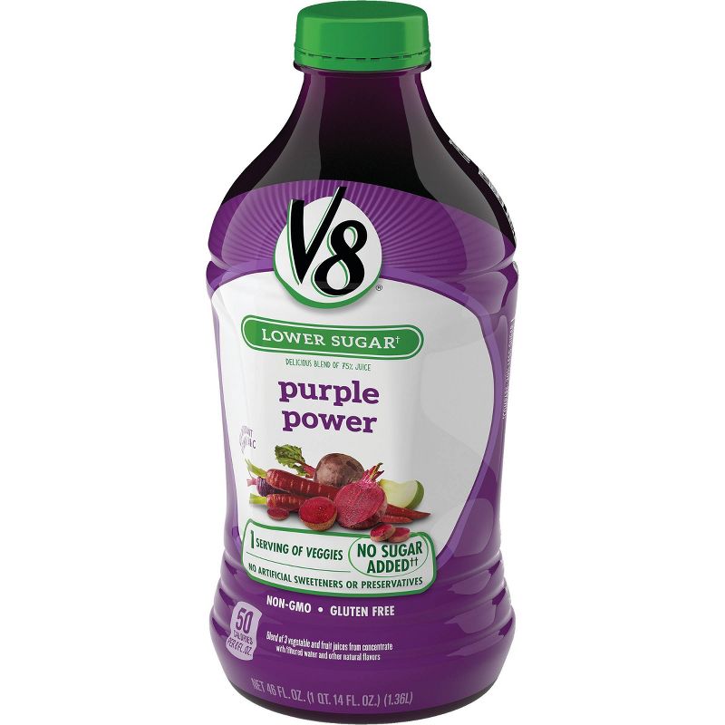 V8 Veggie Blend Purple Power Vegetable & Fruit Juice - 46 fl oz Bottle, 3 of 7