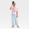 Girls' Princess Short Sleeve Graphic T-Shirt - Pink - 4 of 4