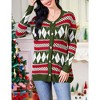 Whizmax Women's Ugly Christmas Sweater Open Front Caidigans Knitted Long Sleeve Sweaters Cardigan - 2 of 4