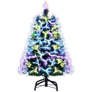 Resenkos 3-Ft Fiber Optic Artificial Christmas Tree with Star Topper - Green - 1 of 4