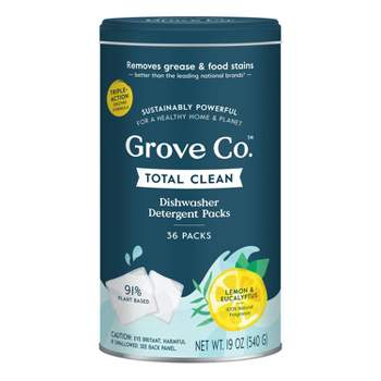 Grove Co. Lemon Eucalyptus & Mint Total Clean Dishwasher Detergent Packs - 23.6oz/36ct