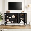 Sideboard Buffet Cabinet, Sideboard Cabinet with  Glass Doors and Removable Shelves,  Decorative for Living Room, Dining Room, Kitchen, Hallway,Black - 3 of 4