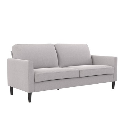 Light Gray Linen 67'' Wood Frame Pillow-Top Arm Sofa
