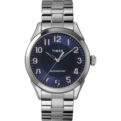 Men's Timex Expansion Band Watch - Silver/Blue TW2T46100JT