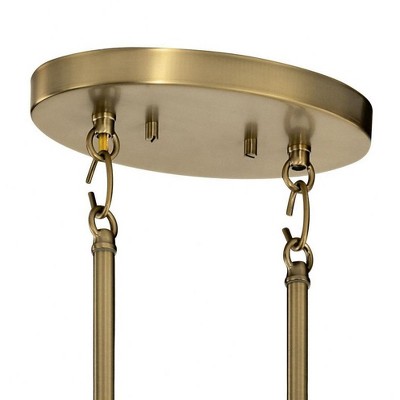 Brushed Natural Brass 8-Light Candle Chandelier