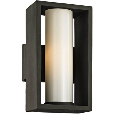 Troy Mondrian 12" High Textured Bronze Outdoor Wall Light