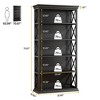 Resenkos Bookshelf, Bookcase Standing Shelf Unts,6-Tier Bookshelf, 70.87" Etagere Metal and Wood Bookcase for Home Office,Black - 2 of 4