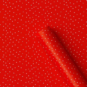 30” 25 sq ft Christmas Roll Wrap Gold/White Dots on Red - Wondershop™ - 1 of 3