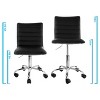 Elama Faux Leather Adjustable Rolling Office Chair in Black - image 3 of 4