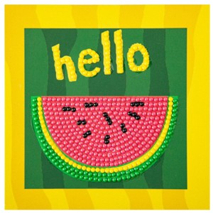 DIAMOND DOTZ Quick DOTZ Hello Watermelon Diamond Art Painting Kit 5.1" X 5.1" - 1 of 4