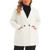 Agnes Orinda Women's Plus Size Long Sleeves Lapel Button with Pockets Office Work Jackets Blazer - 2 of 4