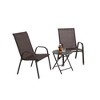 Ridstar 3-Piece Outdoor Patio Set with Camping Chairs and Folding Table For Garden Patio-Brown - 3 of 4
