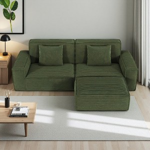 106.3" L-Shaped Sectional Sofa, Full Sponge, Foot Pedal - 1 of 4
