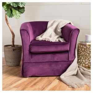 Cecilia Fabric Swivel Club Chair - Christopher Knight Home - 1 of 4