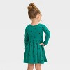 Toddler Girls' Printed Long Sleeve Dress - Cat & Jack™ - 2 of 3