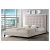 King Hirst Platform Bed Light Beige - Baxton Studio - 2 of 2