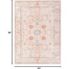Boho Medallion Rug - Washable vintage floral carpet, soft & non-slip for entryway & bedroom - 2 of 4
