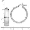 Black Bow Jewelry 6mm Polished Round Hoop Earrings in Sterling Silver, 24mm (15/16 in) - 4 of 4