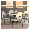 Upholstered Leather Modern Dining Chair Eclat Collection in Brown Set of 4 - 4 of 4
