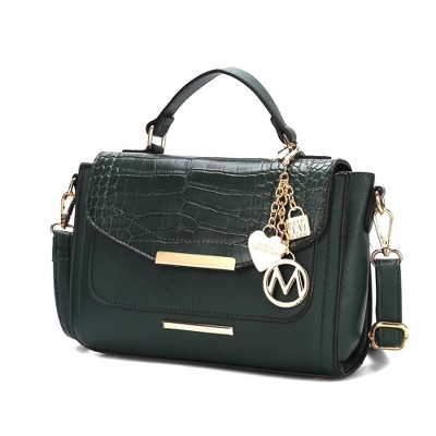 MKF Collection Sylvie Croco Embossed Vegan Leather Women’s Satchel Shoulder Bag by Mia K-