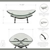 Cheung's Olivan Tempered Glass Bowl & Metal Stand - Oval - 3 of 4