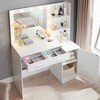 NicBex Makeup Vanity Desk with Mirror Dressing Table with Partitions with Cabinet Doors, 3 Level Dresser, 2 Large Drawer for Bedroom - 4 of 4