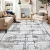 Machine Washable Rug Soft Modern Abstract Non-Slip Non-Shedding Neutral Farmhouse Rug for Living Room Bedroom - 2 of 4