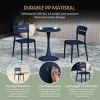 WestinTrends Playa Outdoor Modern Stackable Plastic Patio Dining Chairs (Set of 4) - 3 of 4