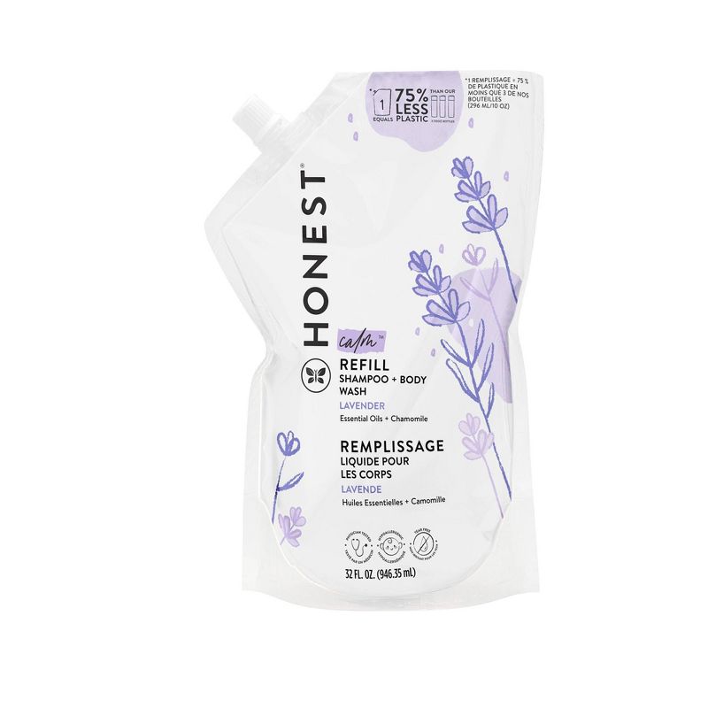 The Honest Company Calm Shampoo + Body Wash Refill - Lavender - 32 fl oz, 1 of 4