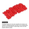 Unique Bargains Mini DIY Craft Decoration Artificial Rose Flower Head 72 Pcs Red - 4 of 4