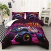 Boersma Monster Truck Comforter Set, Racing Sport Bedding, Colorful Painting Monster Truck Bedding Room Decor - 2 of 4