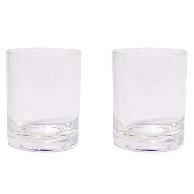 Silipint: Silicone Rocks Glasses 12oz: 2 pk - Crystal Clear
