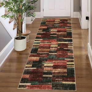 Nasitip Modern Color Block Design Area Rug for Living Room,Bedroom - 1 of 4