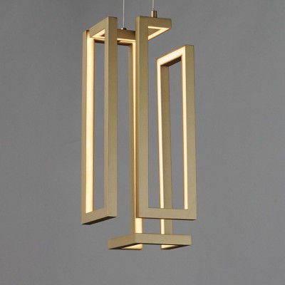 Gold Aluminum LED Pendant Light with Silicone Diffuser